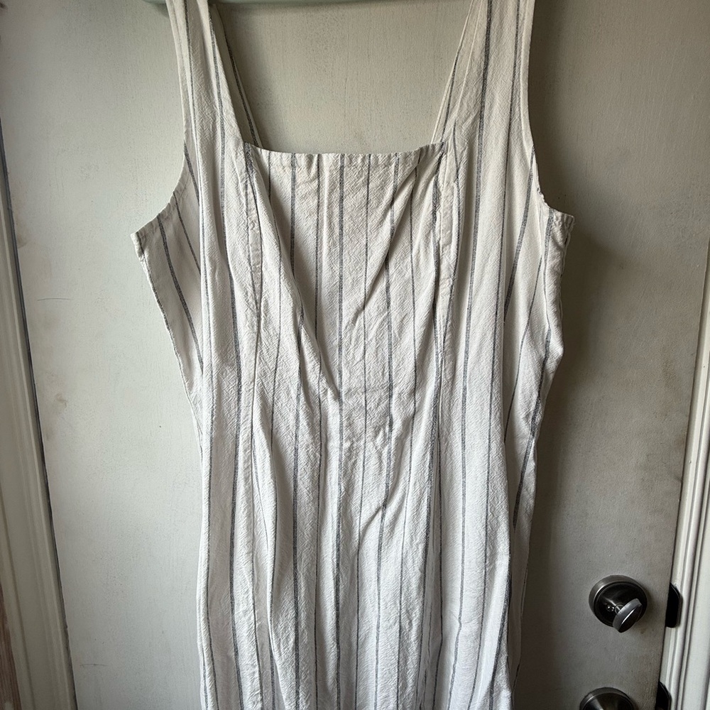 Old Navy Ivory and Black Striped Dress